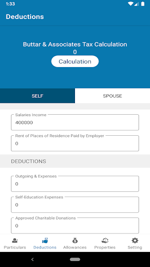 Buttar & Associates Tax Calcul Screenshot 1