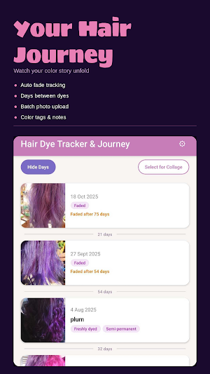 Hair Dye Tracker & Journey Screenshot 0
