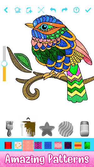 Adult Glitter Coloring Book - Sparkly Painting Art Screenshot 3