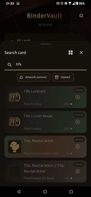 BinderVault: TCG Collector Screenshot 1
