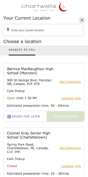 Chartwells K12 Screenshot 1