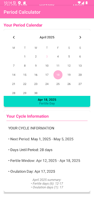 Period Calculator Screenshot 3