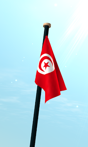 Tunisia Flag 3D Live Wallpaper Screenshot 2