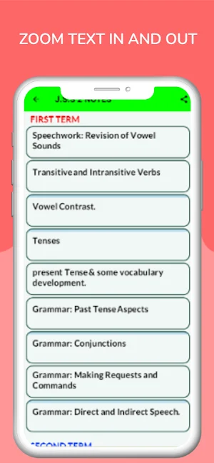 English Language Note JSS1-3 Screenshot 2