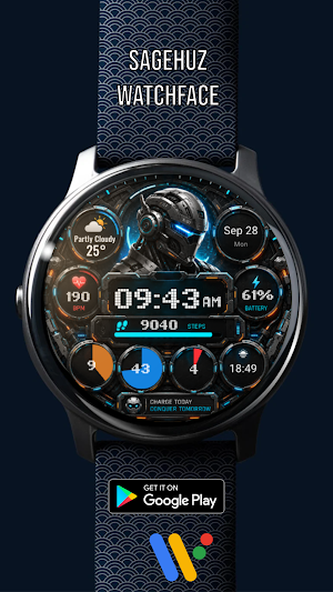A172 Robot watchface Screenshot 3