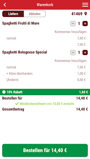 Pizzeria Buon Appetito Screenshot 1