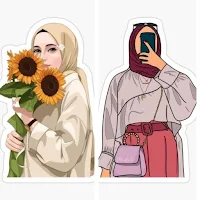 Cute hijab cartoon Wallpaper