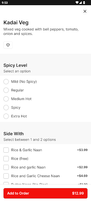 Saffron Cuisine Screenshot 2