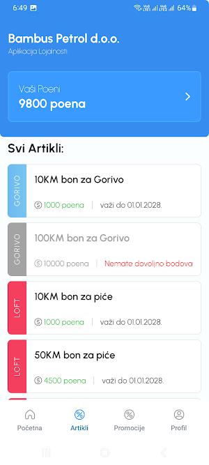 Bambus Petrol Loyalty Screenshot 1