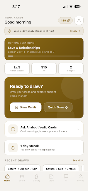 Vedic Cards Screenshot 1
