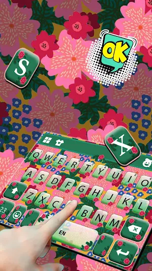 Vintage Flowers 2 Keyboard The Screenshot 2