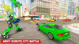 Army Bus Robot Transform Wars – Air jet robot game Screenshot 2