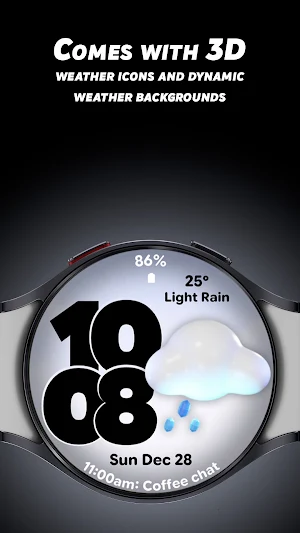 Bold Weather - Watch face Screenshot 1