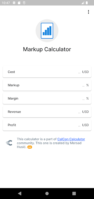 Markup Calculator Screenshot 0