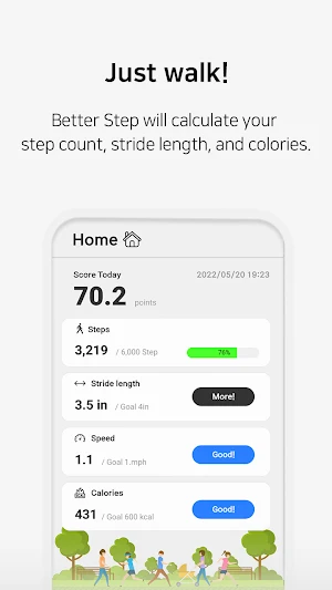 Better Step: Calorie Pedometer Screenshot 2
