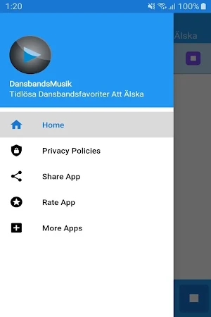 DansbandsMusik Radio App Screenshot 1