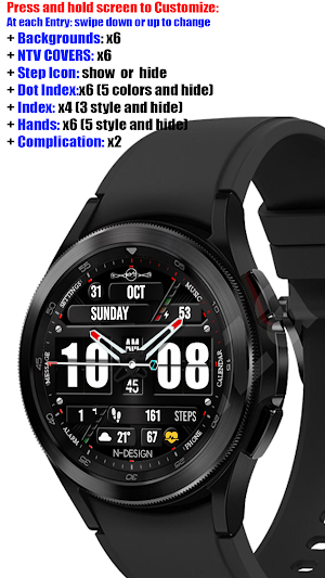 NTV521 - AnaDigital watch face Screenshot 0