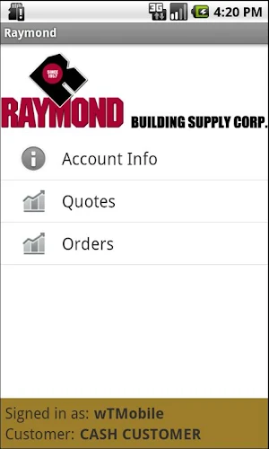 Raymond Web Track Screenshot 1