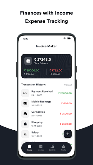 Invoice Make: Expense Tracker Screenshot 0