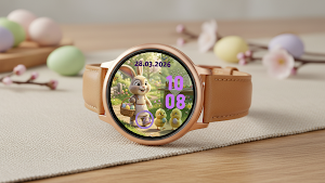 Spring Bunny Watch Face Screenshot 2