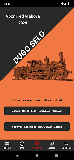 Dugo Selo train timetable Screenshot 0