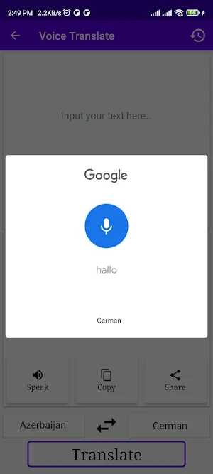 Azerbaijani German Translator Screenshot 3