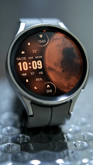 Orange Red Mars ZKin Watch Screenshot 3