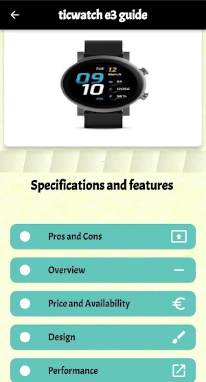 ticwatch e3 guide Screenshot 0