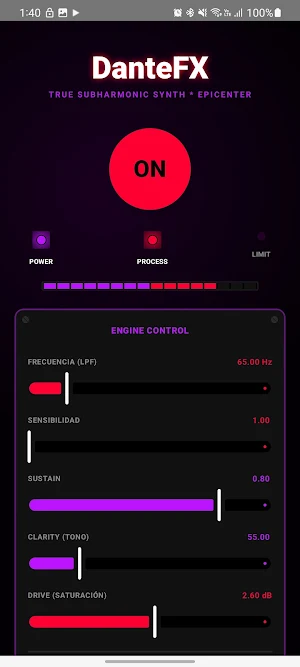 DanteFX EPICENTER Screenshot 1