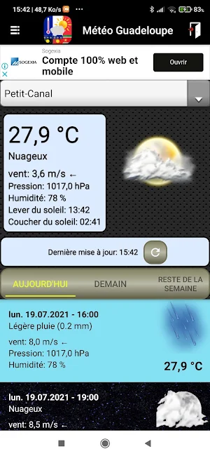 Météo de la Guadeloupe Screenshot 1
