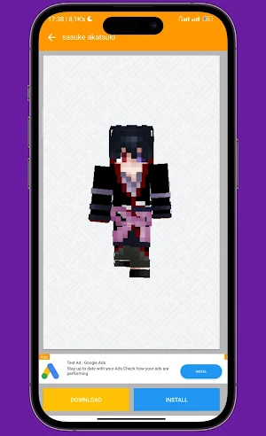 Sasuke Skin for Minecraft PE screenshot 4