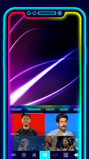 Super Neon 3d Keyboard Theme Screenshot 3