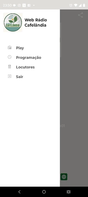 Web Rádio Cafelândia Screenshot 1