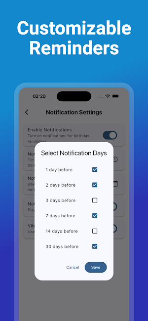 Birthday Reminder & Calendar Screenshot 3
