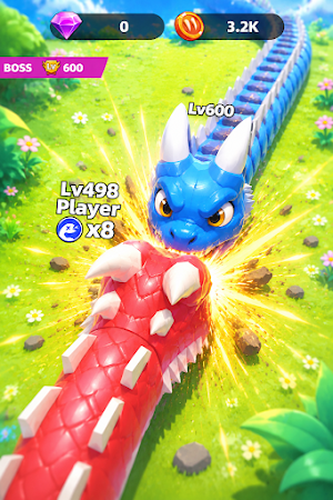 Snake Hero: Food Hunt Battle Screenshot 2