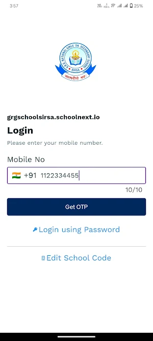 Parent App - GRG Sirsa Screenshot 1
