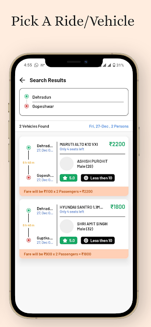 Point Pe - Book Cab Taxi & Bus Screenshot 3