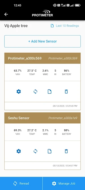 Protimeter BLE Screenshot 2