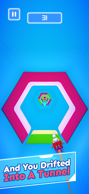 Cyberbike: space tunnel Screenshot 1