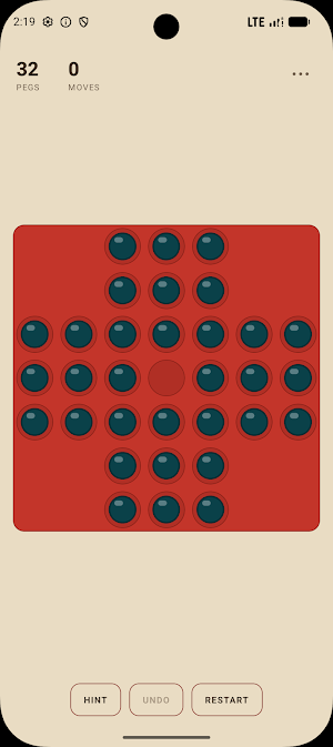 Solo Test: Peg Solitaire Screenshot 0