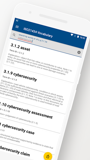 ISO21434 Vocabulary Screenshot 1