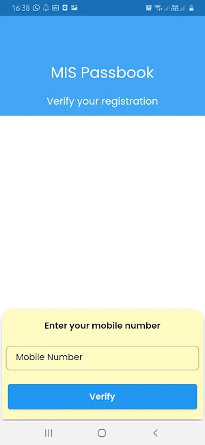 MIS Passbook Screenshot 0