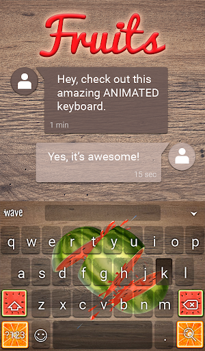 Fruits Animated Keyboard Screenshot 2