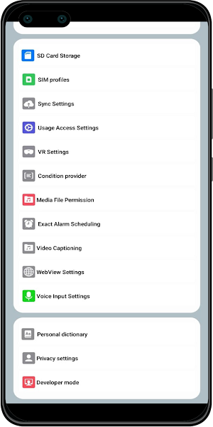 phone 16 settings Screenshot 1