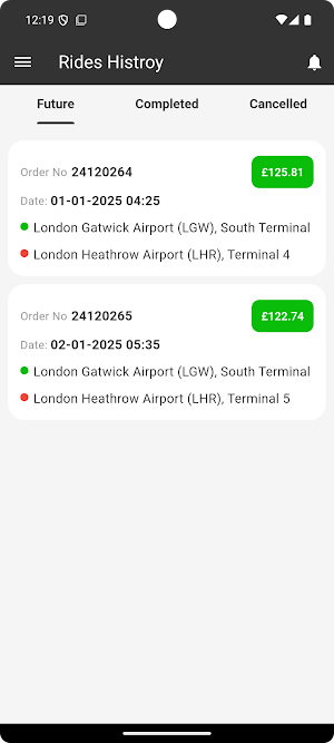 YRE Booking Screenshot 2