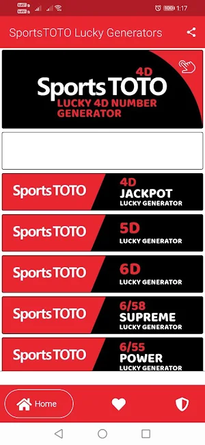 Sports TOTO Lucky Generator Screenshot 0