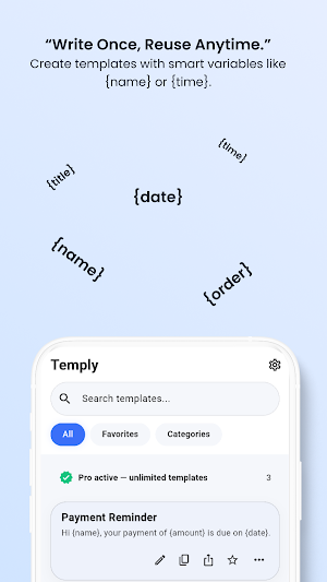 Temply: Quick Text Templates Screenshot 0