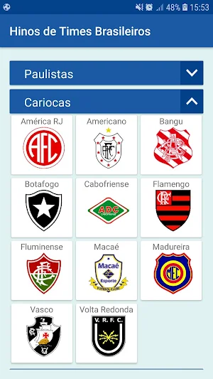 Hinos de Clubes Brasileiros Screenshot 1