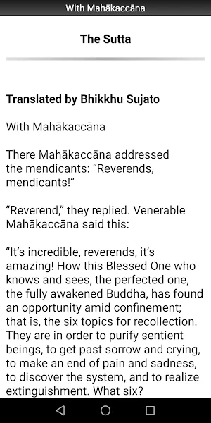 With Mahakaccana Sutta Screenshot 1