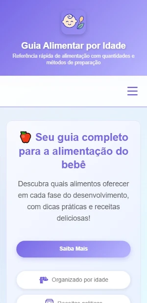 Guia de Alimentação do Bebê Screenshot 0